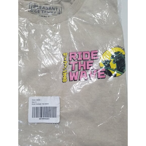 PLEASANT GETAWAY Ride The Wave Men's Tee In Sand - Size Small - Picture 7 of 8